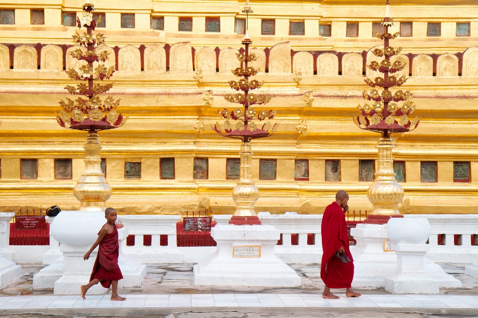 Đến Shwezigon: Ngôi chùa dát vàng và linh thiêng nhất ở Myanmar Đến Shwezigon: Ngôi chùa dát vàng đầu tiên và linh thiêng nhất ở Myanmar