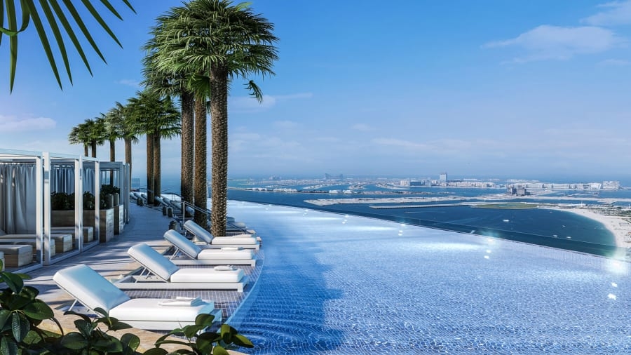Bể bơi vô cực cao nhất thế giới ở Dubai Bể bơi vô cực cao nhất thế giới ở Dubai