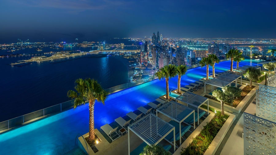 Bể bơi vô cực cao nhất thế giới ở Dubai Bể bơi vô cực cao nhất thế giới ở Dubai