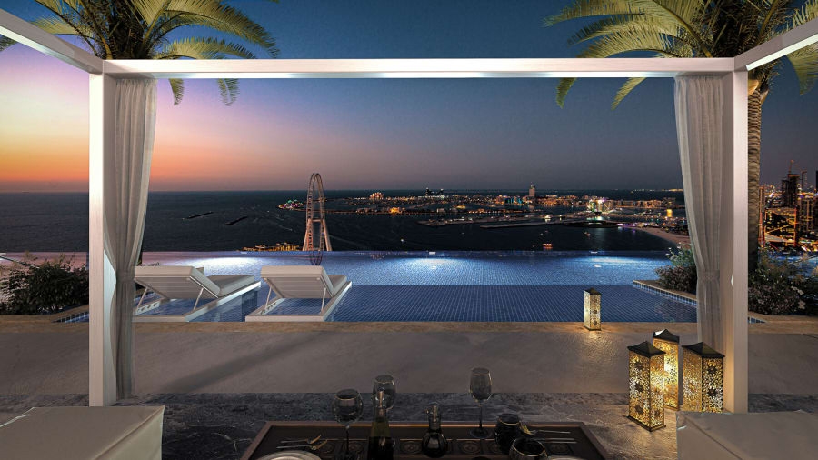 Bể bơi vô cực cao nhất thế giới ở Dubai Bể bơi vô cực cao nhất thế giới ở Dubai