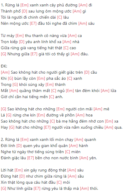 Lời Bai Hat Rừng La Thấp Lyric Chinh Xac Va Chuẩn Nhất